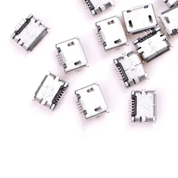 20pcs IMC Micro USB Тип B Гнездо 5-Пинов Конектор за Запояване на SMD SMT Connector