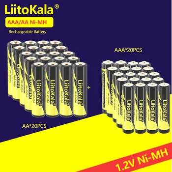20 броя LiitoKala 1.2 AA 2600 mah Ni-MH Акумулаторна Батерия За Камера Фенерче Играчки Бръснач Часовници Мишката Часовник Дистанционно Управление