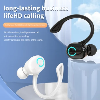 Безжични слушалки S10 Bluetooth 5.2 ушите Спортни Музикални Единични Слушалки с Микрофон намаляване на шума, Мини Хендсфри Слушалки