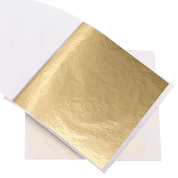 Имитация на 8 см * 8,5 см/13 см. * 13,5 cm Тайвански Златен Лист Хартия от Златно Фолио за Художествени Занаяти Стенни Мебели Статуя Фоторамка Украса