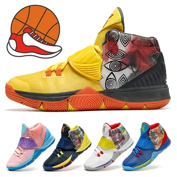 Модерен мъжки баскетболни маратонки с най-високо берцем, баскетболни маратонки в контрастен цвят с графити, юниорская градинска баскетболно тренировочная обувки