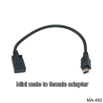 1бр Черна Светлина Адаптер Mini USB B 5pin Мъже И Жени удължителен кабел Захранващ Адаптер