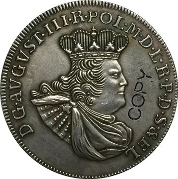 КОПИЕ монети Полша 1763 година 33 мм