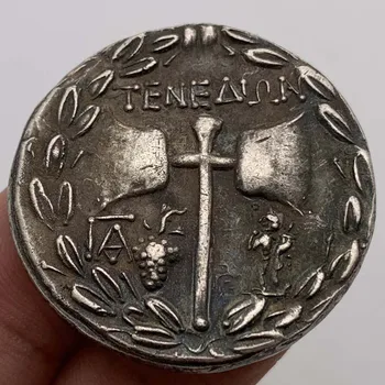 Гръцка Двойка Релеф 28 мм Античен Мед Старата Сребърен Медал Възпоменателна Монета на Иконата Коллекционный Подарък Ms01