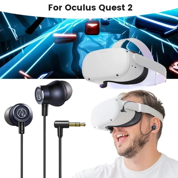 Ушите с шумоизолация за слушалки Oculus Quest 2, слушалки виртуална реалност с кабел към поръчката, набор от аксесоари Oculus Quest 2 S Rift