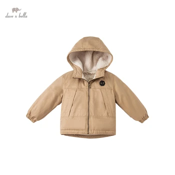 DKY20463 дейв bella зимна детска мода яке за момчета, палто с качулка и джобове, детска благородна връхни дрехи