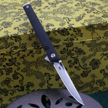 Черна найлонова дръжка от фибростъкло стомана 8CR13MOV остър сгъваем нож преносим джобен сгъваем нож домакински нож САМ сгъваем нож