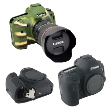 Една добра Камера за Видео Чанта За Canon 5D3/5DS/5DR Силиконов Калъф Гумен Калъф за Фотоапарат 5D Mark III Защитен Калъф За Кожата на Тялото