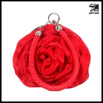Реколта женски цветя вечерни чанти жени мода розата е цветето на верига чанта булката Сватбена парти клатч вечеря, малка в чантата си bolso