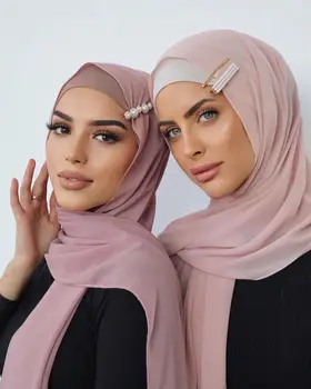 70*180 см пузырьковый шифоновый мюсюлмански кърпичка за жените, обикновен шал-хиджаб, шалове и тайна, хиджаб, мюсюлмански женски шал