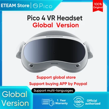 Глобалната версия на Pico 4 VR Слушалки Всичко-в-едно Слушалки Виртуална реалност 3D VR Очила 4K + Дисплей За Стрийминг Игри Pico 4 vr