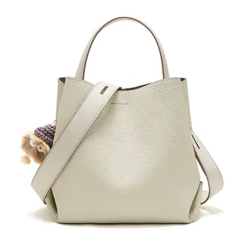 Bag-чанта от естествена Кожа, дамски Чанти за Жени, Луксозни Дизайнерски Чанти през Рамо с Анимационни Окачване, Новост 2022 Г.