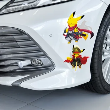Pokemon Креативна 3D Самоличността на Автомобилни Стикери Автомобилна Врата Опашката 3D Стерео Пикачу Анимация Е Украса на Тялото Етикети На Корицата
