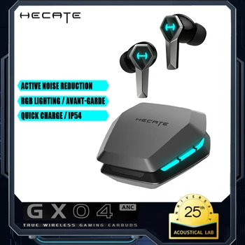 HECATE GX04 ANC Настоящите Безжични Слушалки Bluetooth 5,0 Слушалки С Активно Шумопотискане, с Ниска Латентност RGB Осветление за Игри