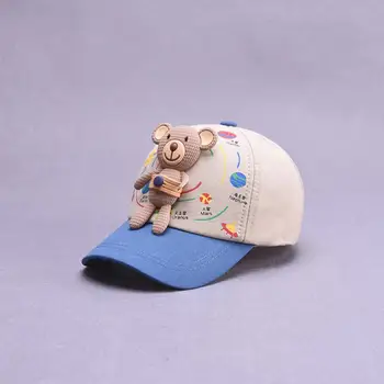 LDSLYJR нов стил Карикатура мечка памук Casquette бейзболна шапка Регулируема възстановяване на предишното положение Шапки за момче и момиче 68
