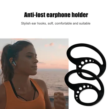 1 Чифт Безжични Слушалки Притежателя Bluetooth Съвместим Анти-Падането На Силиконови Слушалки Притежателя Анти Загубени Слушалки Поставка Тапи За Уши Черен