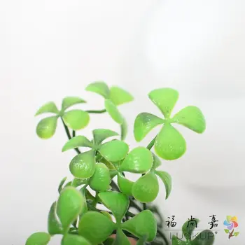 1 БР. Изкуствен четырехлистный детелина Пластмасови Зелени Листа от Растения, Декорация на Дома, Подарък F469
