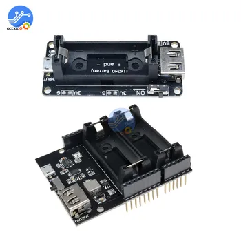 Двоен Модул, Зарядно Устройство, Литиево-йонна Батерия 16340 с USB акумулаторни батерии Power Bank Балансова Такса, на Притежателя на Зарядно Устройство За Arduino R3