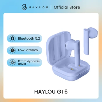 HAYLOU GT6 Bluetooth Слушалки V5.2 С ниска латентност AAC Слушалки TWS Слушалки Полу-втулки Спортни Слушалки с шумопотискане
