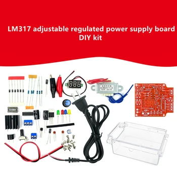 LM317 регулируем регулируем захранващ блок такса комплект захранващ тренировъчен комплект електронни резервни части за производство на DIY